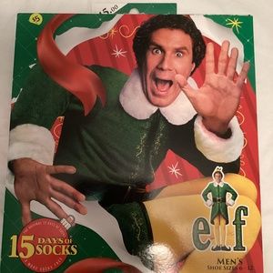 NEW Warner Bros ELF 12 Days of Socks Mens Shoe Size 6-12  plus 3 pairs Buddy
